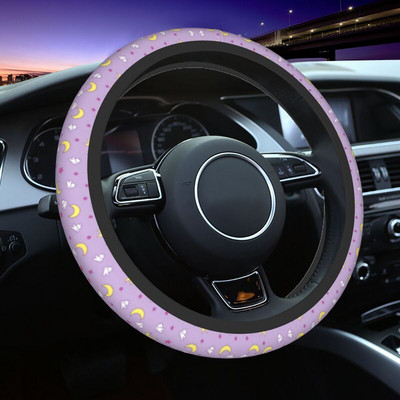 Lovely Usagi Tsukino Luna Pattern κάλυμμα τιμονιού για γυναίκες Moon Sailors Steering Wheel Protector Universal Fit 37-38cm Car