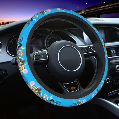 Lovely Usagi Tsukino Luna Pattern κάλυμμα τιμονιού για γυναίκες Moon Sailors Steering Wheel Protector Universal Fit 37-38cm Car