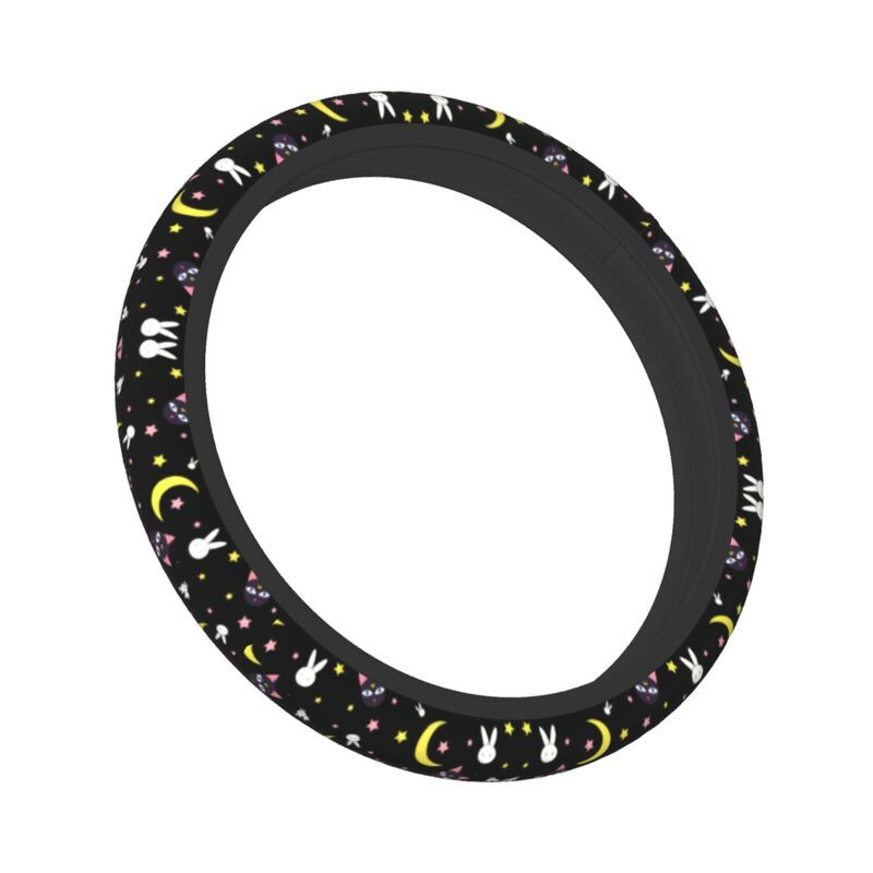 Lovely Usagi Tsukino Luna Pattern κάλυμμα τιμονιού για γυναίκες Moon Sailors Steering Wheel Protector Universal Fit 37-38cm Car