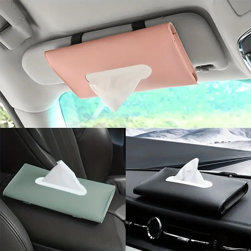 Auto Tissue Box PU Nahast Auto päikesesirm Rippkangakarbi hoidik Auto Sisemine Hoiu Organisaator Salvrätikuhoidja Aksessuaarid Uus