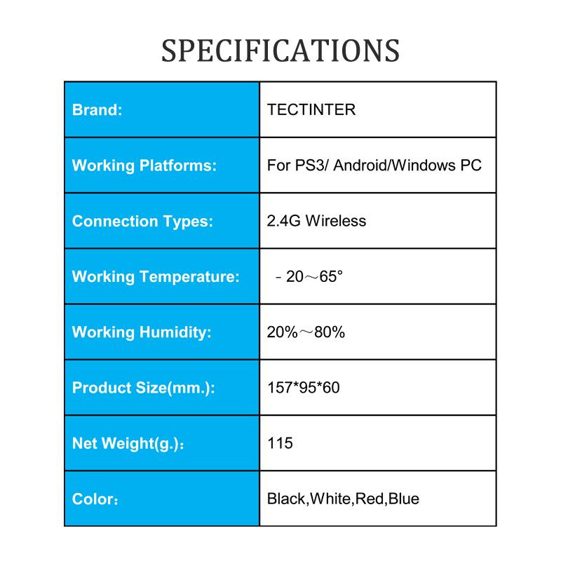 2.4G Gamepad Joystick Bežični kontroler s OTG pretvaračem za PS Android pametni telefon Laptop Tablet PC Smart TV Box Veleprodaja