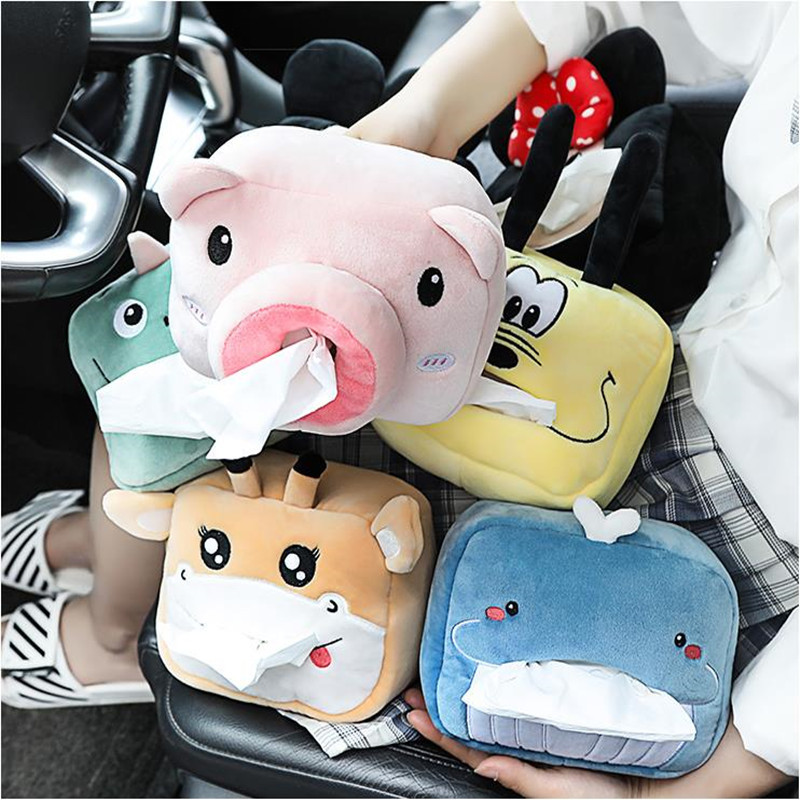 Kutije za maramice Kreativna kutija za maramice Mekana papirnata kutija za ubruse sa slatkim životinjama Papirnate kutije za automobile Divan držač salveta za autosjedalicu