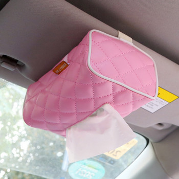 Car Tissue Box PU Δερμάτινο Πίσω Κάθισμα Sun Visor Κρεμαστή θήκη Auto Interior Organizer Tissue συρτάρι θήκη τσάντα αξεσουάρ