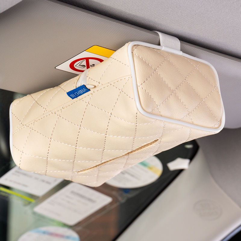 Car Tissue Box PU Δερμάτινο Πίσω Κάθισμα Sun Visor Κρεμαστή θήκη Auto Interior Organizer Tissue συρτάρι θήκη τσάντα αξεσουάρ