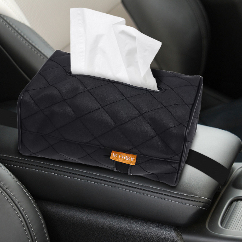 Car Tissue Box PU Δερμάτινο Πίσω Κάθισμα Sun Visor Κρεμαστή θήκη Auto Interior Organizer Tissue συρτάρι θήκη τσάντα αξεσουάρ