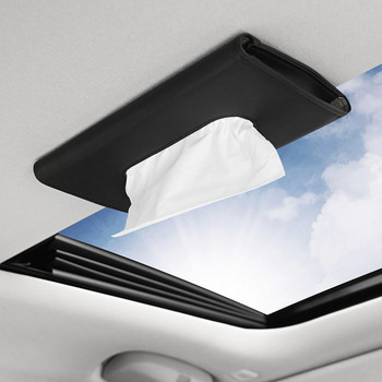 Car Tissue Box Sun Visor Tissue Box Θήκη Auto Interior Storage Mask Storage Διακόσμηση για Universal θήκη αξεσουάρ αυτοκινήτου