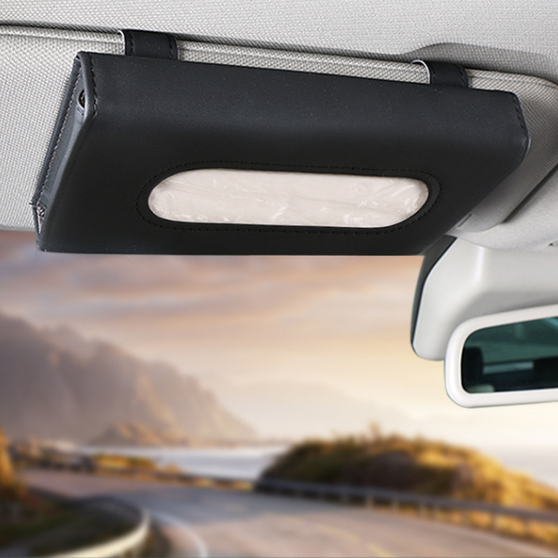 Autókendős doboz napellenző papírzsebkendő tartó Auto belső tároló maszk tároló dekoráció univerzális autós kiegészítők tartóhoz