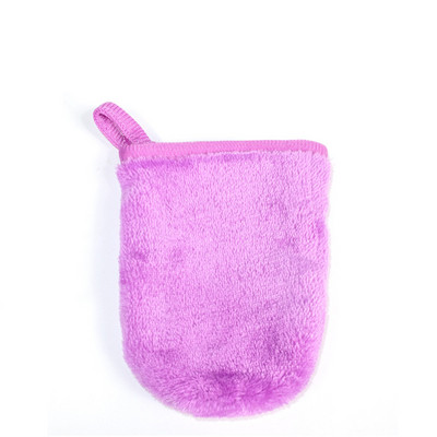 1vnt veido giluminio valymo pagalvėlės Daugkartinio naudojimo makiažo valiklis pirštinės Minkšta mikropluošto valomoji makiažą šalinanti pirštinė Veido rankšluostis