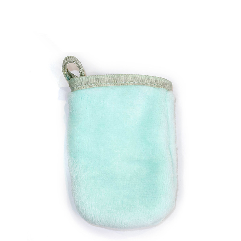 1vnt veido giluminio valymo pagalvėlės Daugkartinio naudojimo makiažo valiklis pirštinės Minkšta mikropluošto valomoji makiažą šalinanti pirštinė Veido rankšluostis