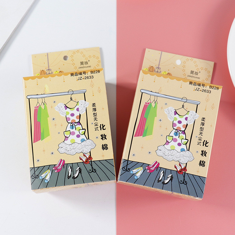 Vienkartinio makiažo valiklio įrankių dėžutė makiažo medvilnės makiažo valiklis minkštas ir be dulkių minkštas, odai nekenksmingas medvilnės makiažo valiklis