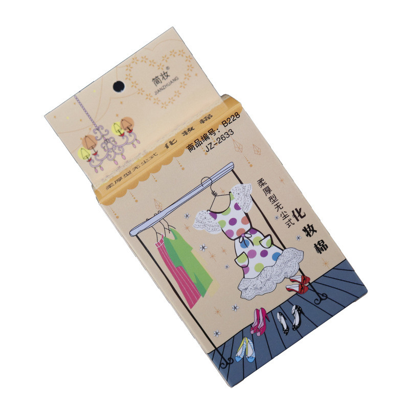 Vienkartinio makiažo valiklio įrankių dėžutė makiažo medvilnės makiažo valiklis minkštas ir be dulkių minkštas, odai nekenksmingas medvilnės makiažo valiklis