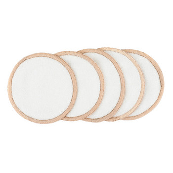 5 бр многократно използвани бамбукови тампони за премахване на грим за измиване на очи памучни кръгли