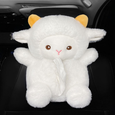 Cartoon Creative Car Tissue Box Θήκη χαρτοπετσέτας Χάρτινα κουτιά Θήκη χαρτοπετσέτας για πλάτη καθίσματος αυτοκινήτου Corgi Ass Crab Lion Hamster Sheep