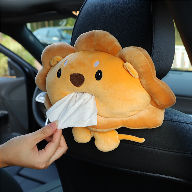 Cartoon Creative Car Tissue Box Θήκη χαρτοπετσέτας Χάρτινα κουτιά Θήκη χαρτοπετσέτας για πλάτη καθίσματος αυτοκινήτου Corgi Ass Crab Lion Hamster Sheep