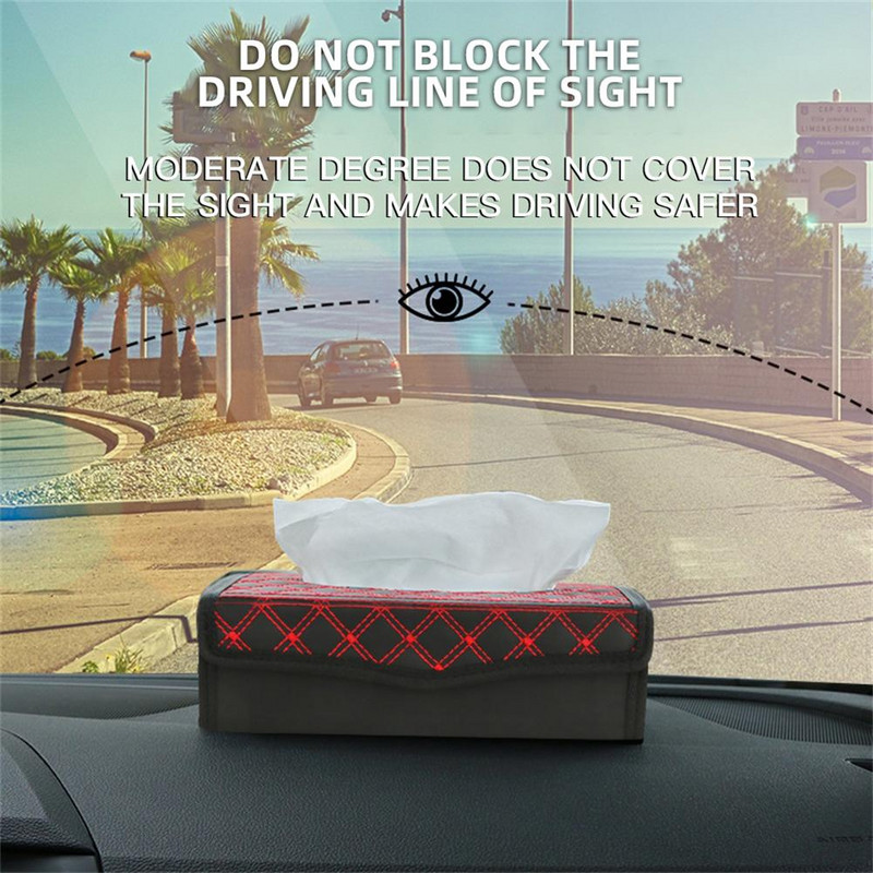 Auto salvrätikukarp Pu nahast auto paberrätikute hoidik armatuurlauale käetoe jaoks Kontori kodu kirjutuslaud Automaatne kokkupandav salvrätiku ümbris Tarvikud