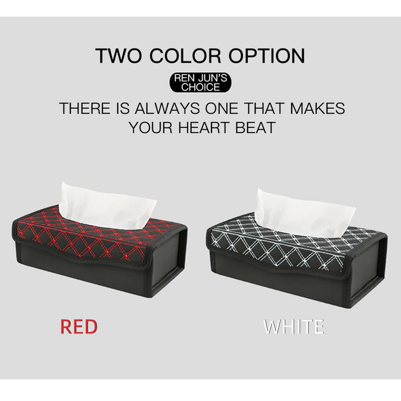 Auto salvrätikukarp Pu nahast auto paberrätikute hoidik armatuurlauale käetoe jaoks Kontori kodu kirjutuslaud Automaatne kokkupandav salvrätiku ümbris Tarvikud