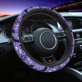 37-38 Auto rooliratta kate Bat Moon Skull Tree Elastne Halloweeni pidu Multifilm Autostiiliga Elastische Auto Aksessuaarid