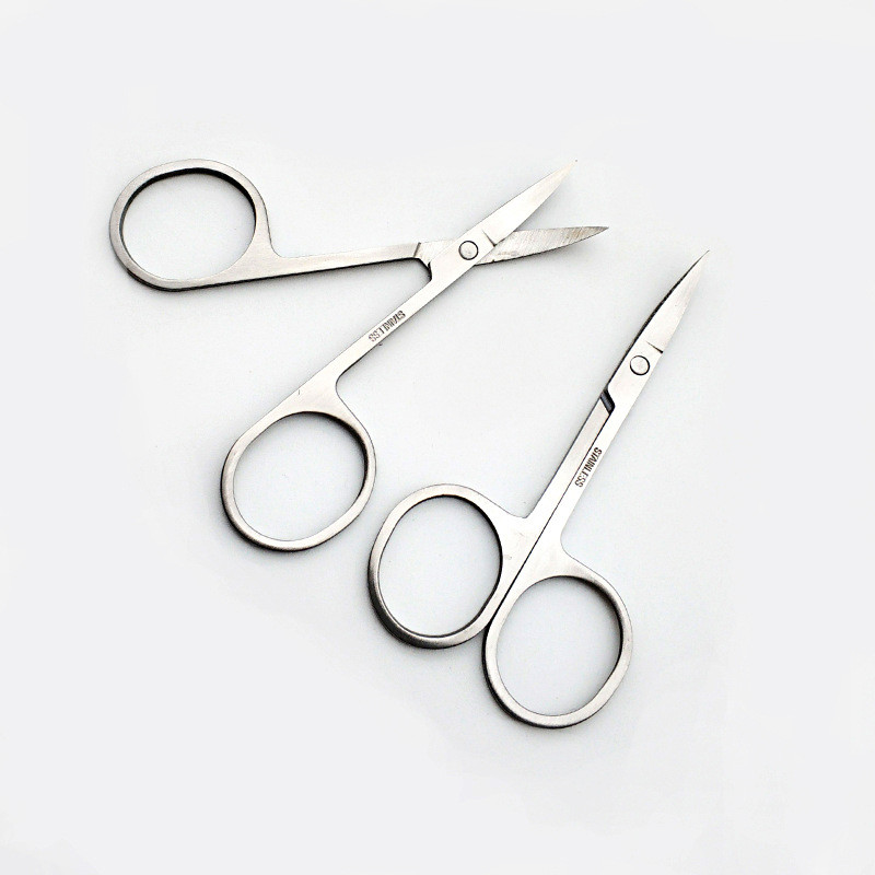 Nerūdijančio plieno smulkių nagų įrankiai antakiams, nosies plaukams žirklės, kirpimo manikiūras, veido kirpimas pincetu makiažo grožio priemonė