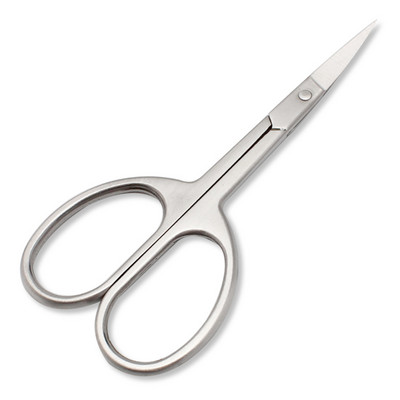 1 db Professzionális rozsdamentes acél szemöldök orr körömágy olló ívelt penge köröm manikűr haj műszempilla vágó éles