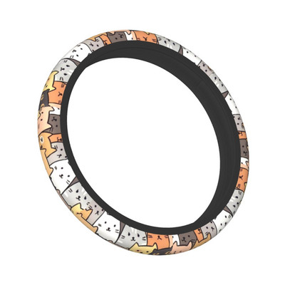 Funny Cats Navlaka za volan automobila 38 cm Zaštitna navlaka za volan sa životinjama i mačkama Dodaci za volan u stilu automobila