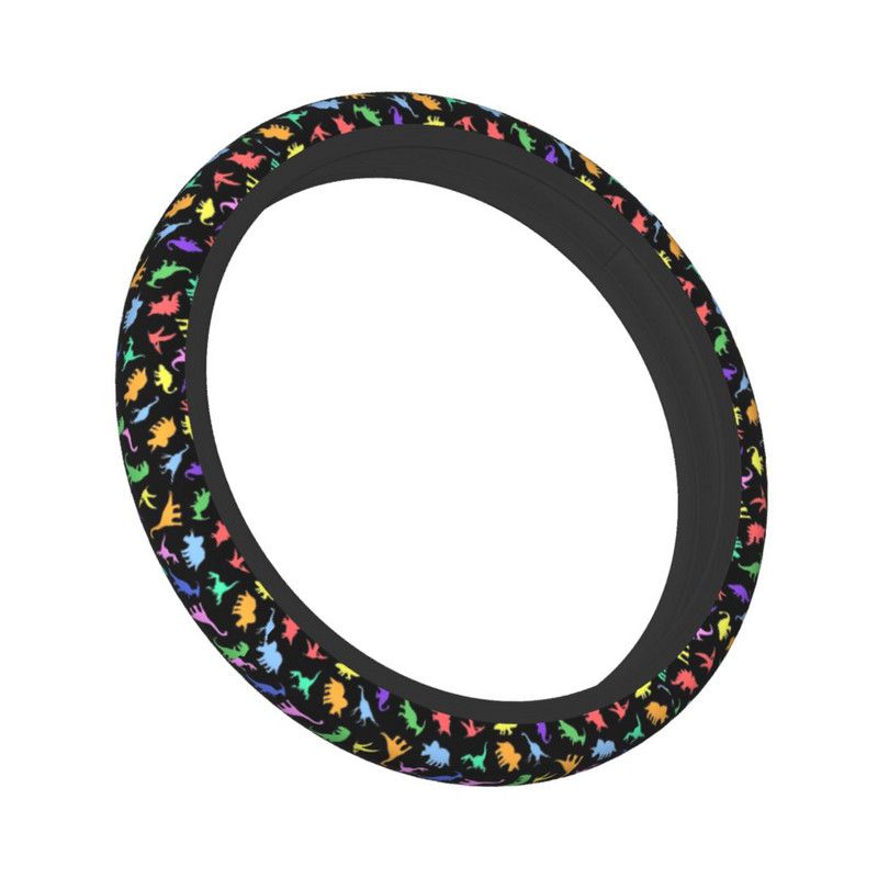 Naljakas dinosauruse mustriga auto roolikate 37-38 universaalne dinosauruste rooliratta kaitsekate, sisetarvikud