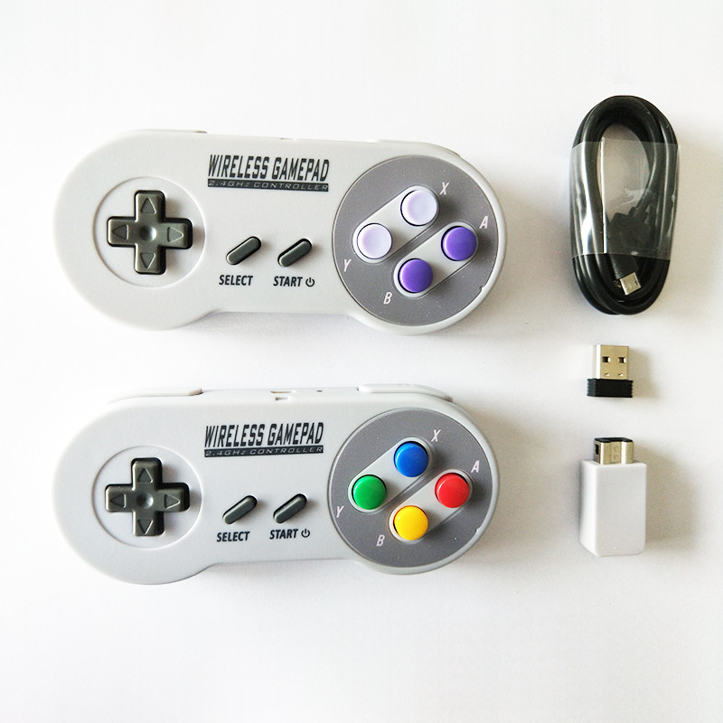 Dropshipping 2,4 GHz juhtmevaba mängupuldi kontroller Super Nintendo NES ja SNES Classic Mini juhtmevaba konsooli kontrolleri juhtkangi jaoks