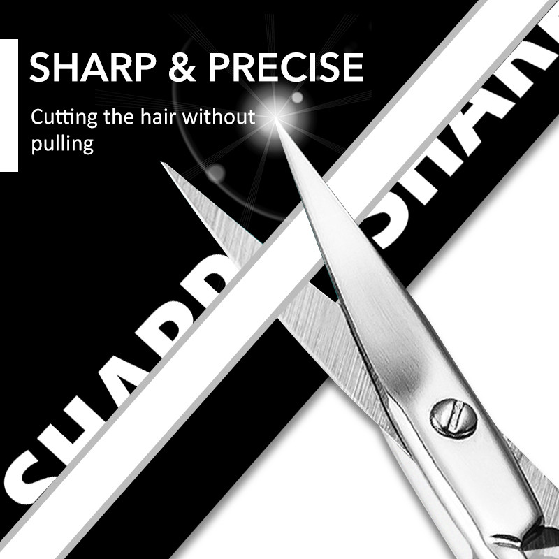 1 kom. Profesionalne škare za nokte za manikuru za nokte, obrve, nos, trepavice, zanoktice, škare, zakrivljene alate za šminkanje za pedikuru