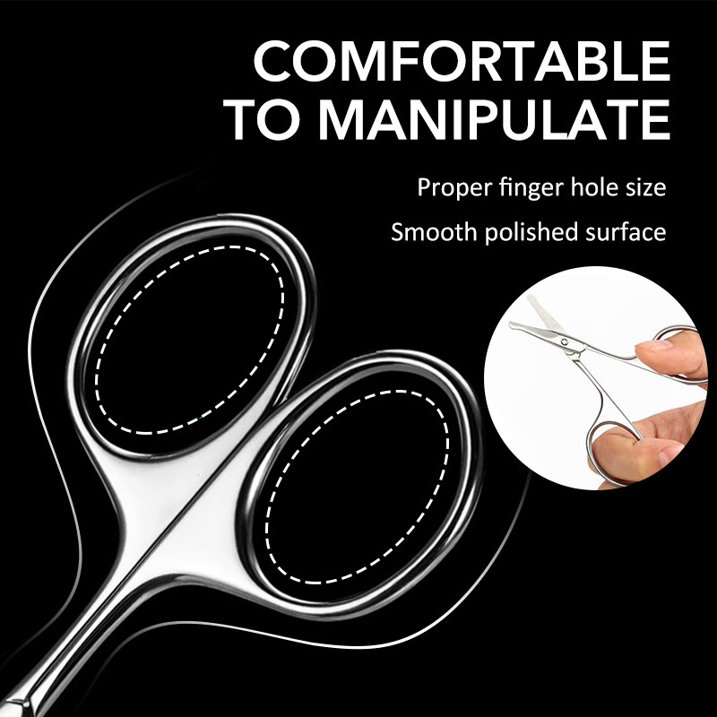 1 kom. Profesionalne škare za nokte za manikuru za nokte, obrve, nos, trepavice, zanoktice, škare, zakrivljene alate za šminkanje za pedikuru