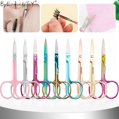 1Pc Eyebrow Scissors Stainless Steel Nail Tools Eyebrow Nose Eyelash Scissors Multifunctional Facial Hair Trimmer Makeup Beauty