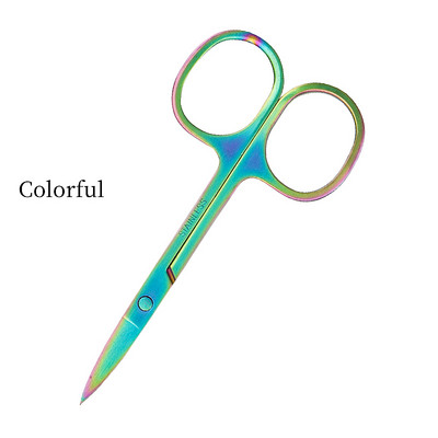 1tk kulmukäärid roostevabast terasest küünte tööriistad kulmude nina ripsmete käärid multifunktsionaalsed näo- ja juukselõikurid, meik ilu