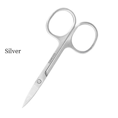 1tk kulmukäärid roostevabast terasest küünte tööriistad kulmude nina ripsmete käärid multifunktsionaalsed näo- ja juukselõikurid, meik ilu