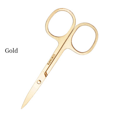 1tk kulmukäärid roostevabast terasest küünte tööriistad kulmude nina ripsmete käärid multifunktsionaalsed näo- ja juukselõikurid, meik ilu