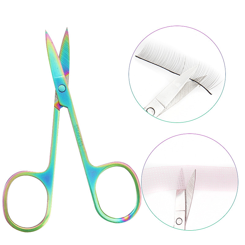 1tk kulmukäärid roostevabast terasest küünte tööriistad kulmude nina ripsmete käärid multifunktsionaalsed näo- ja juukselõikurid, meik ilu