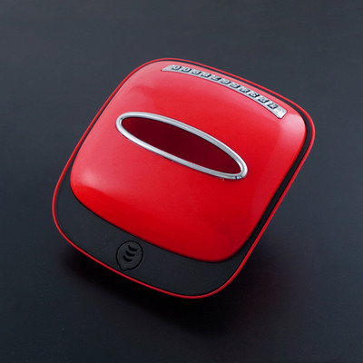 Auto salvrätikukarp Funktsionaalne aroomiteraapia päikesesirmi koekarp Auto tarvikute hoidik Pabersalvrätikuklambriga sidepaberikarp