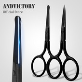 1Pc Dlaka u nosu od nehrđajućeg čelika Mini male škare Trepavica Dlaka na licu Ravni okrugli vrh Za Obrve Nokti Brada Manikura Šminka