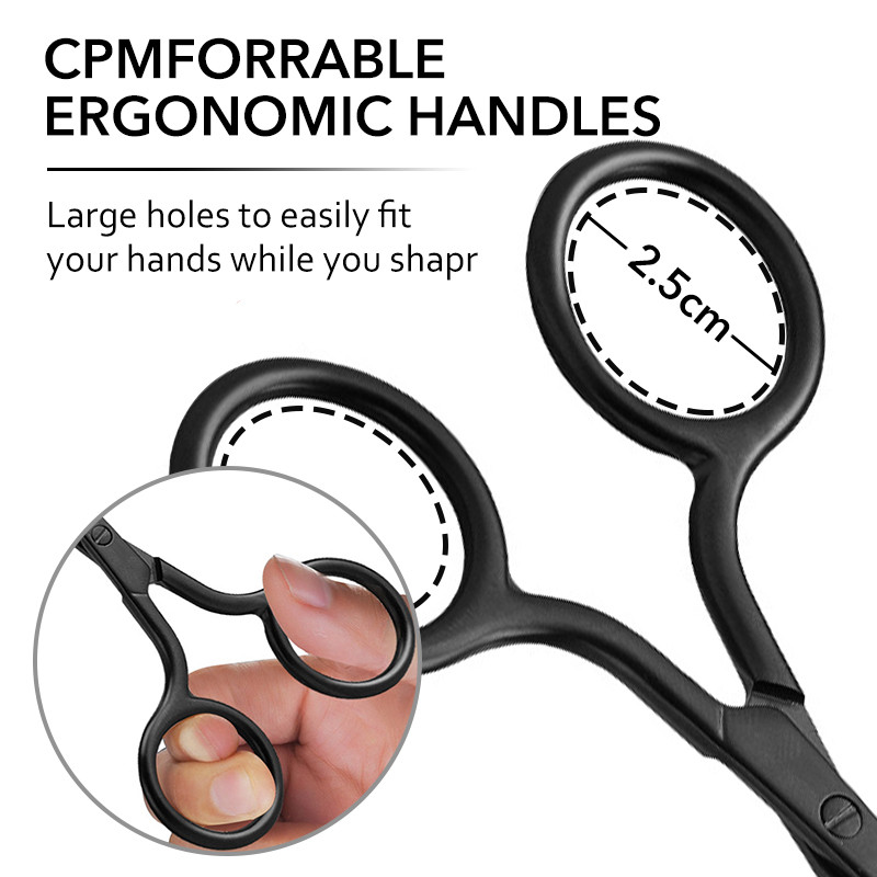 1Pc Dlaka u nosu od nehrđajućeg čelika Mini male škare Trepavica Dlaka na licu Ravni okrugli vrh Za Obrve Nokti Brada Manikura Šminka