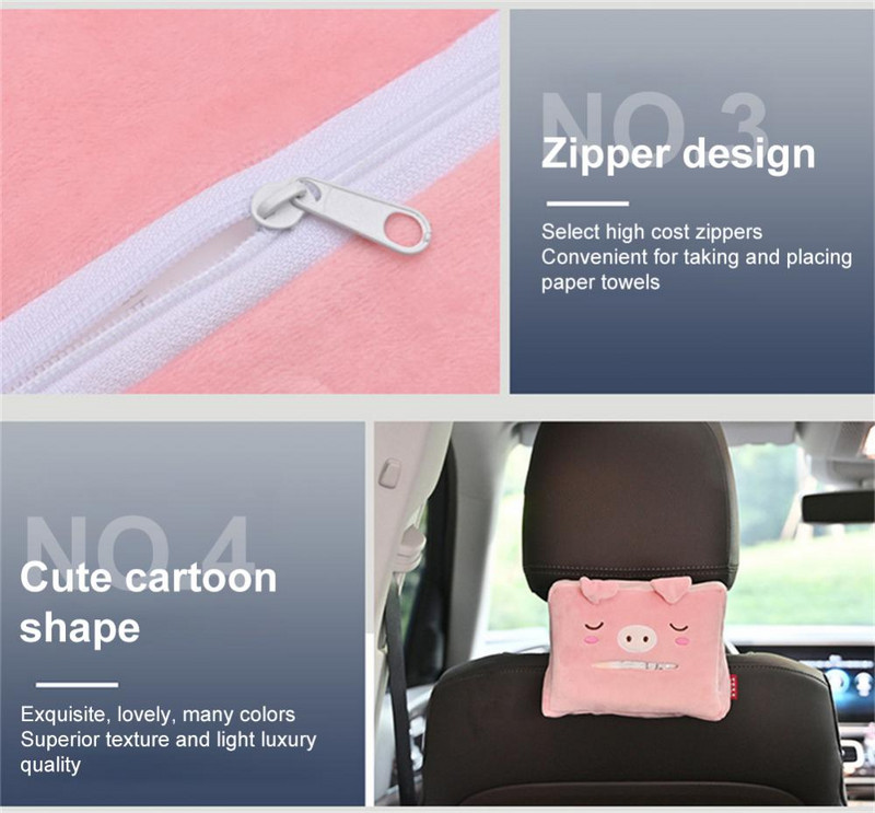 Kaasaskantav loomakaunistusklamber universaalne salvrätikuümbris Multikas armas salvrätikukarp autodele koduruumi autode kujundamiseks mõeldud salvrätikuhoidja