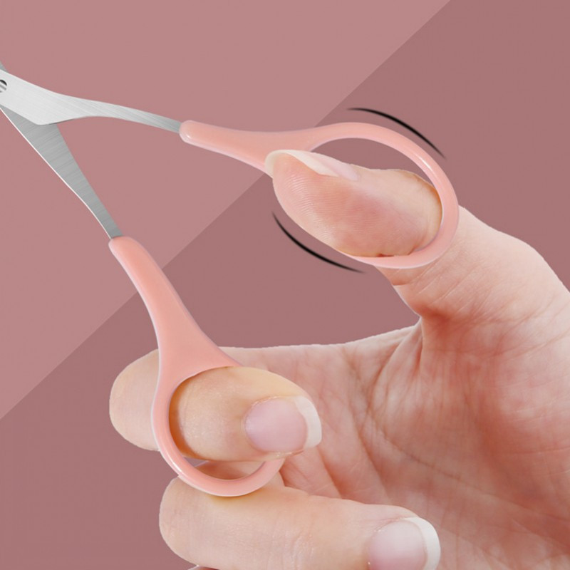 Antakių kirpimo mašinėlės žirklės šukos nerūdijančio plieno antakių plaukų žirklės, formuojančios skustuvo priežiūros žirklės 1 vnt Makiažo priedai