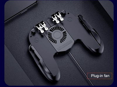 H9 Six Finger Pubg Controller Gamepad Joystick Pubg Mobile Trigger L1R1 Shooter Joystick Game Pad telefono laikiklis su aušintuvais