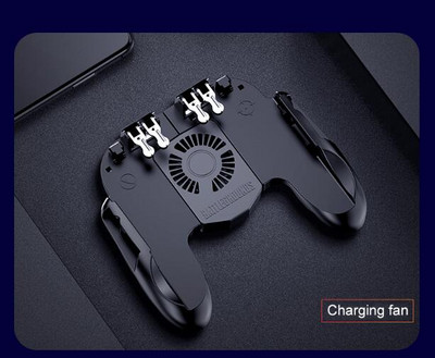 H9 Six Finger Pubg Controller Gamepad Joystick Pubg Mobile Trigger L1R1 Shooter Joystick Game Pad telefono laikiklis su aušintuvais