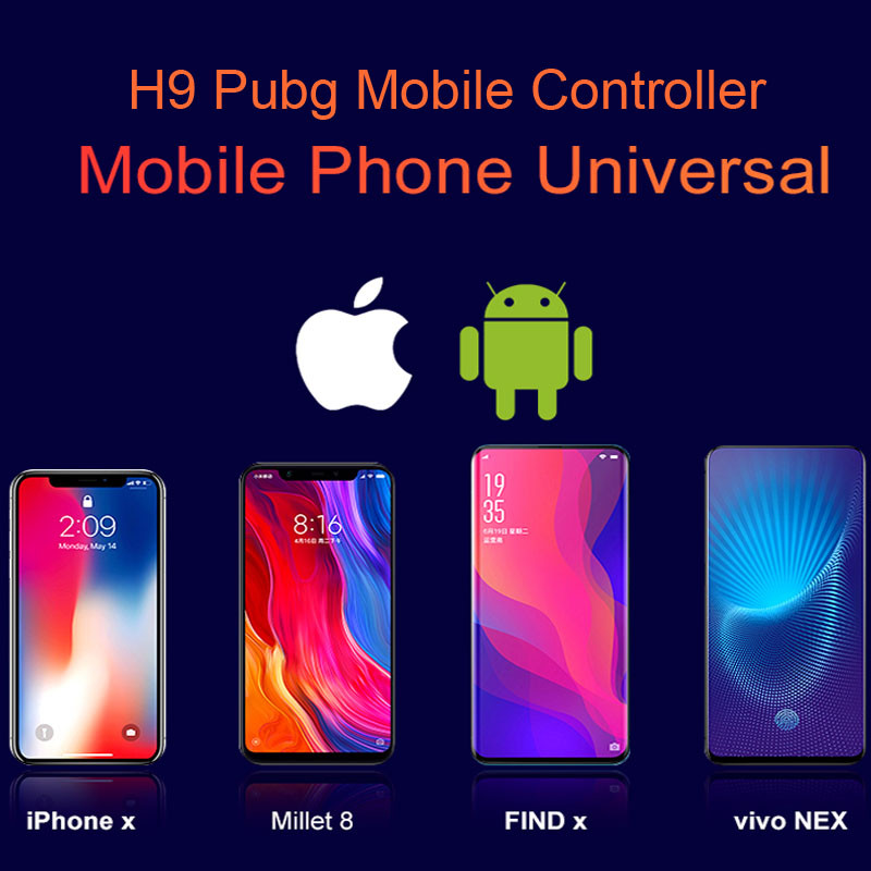 H9 Six Finger Pubg Controller Gamepad Joystick Pubg Mobile Trigger L1R1 Shooter Joystick Game Pad telefono laikiklis su aušintuvais