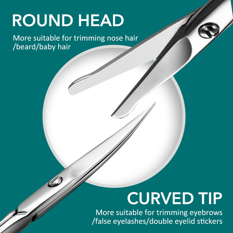 1 tk Professionaalne väike meik kulmude hooldus käärid küünenahad näole, nina juuksed, habemelõikur meestele ja naistele ilutööriist