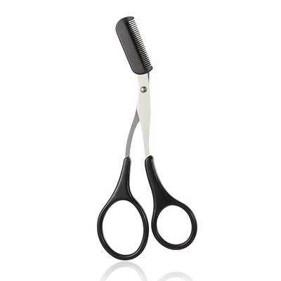 Antakių kirpimo žirklės su šukomis Lady Woman Men Plaukų šalinimas Formuojantis nerūdijančio plieno antakių valiklis makiažo priemonė