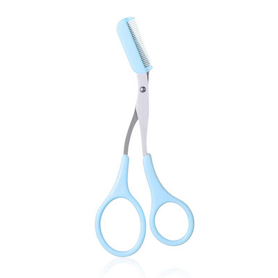 Antakių kirpimo žirklės su šukomis Lady Woman Men Plaukų šalinimas Formuojantis nerūdijančio plieno antakių valiklis makiažo priemonė