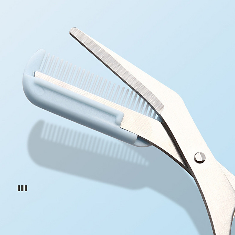 Antakių kirpimo žirklės su šukomis Lady Woman Men Plaukų šalinimas Formuojantis nerūdijančio plieno antakių valiklis makiažo priemonė