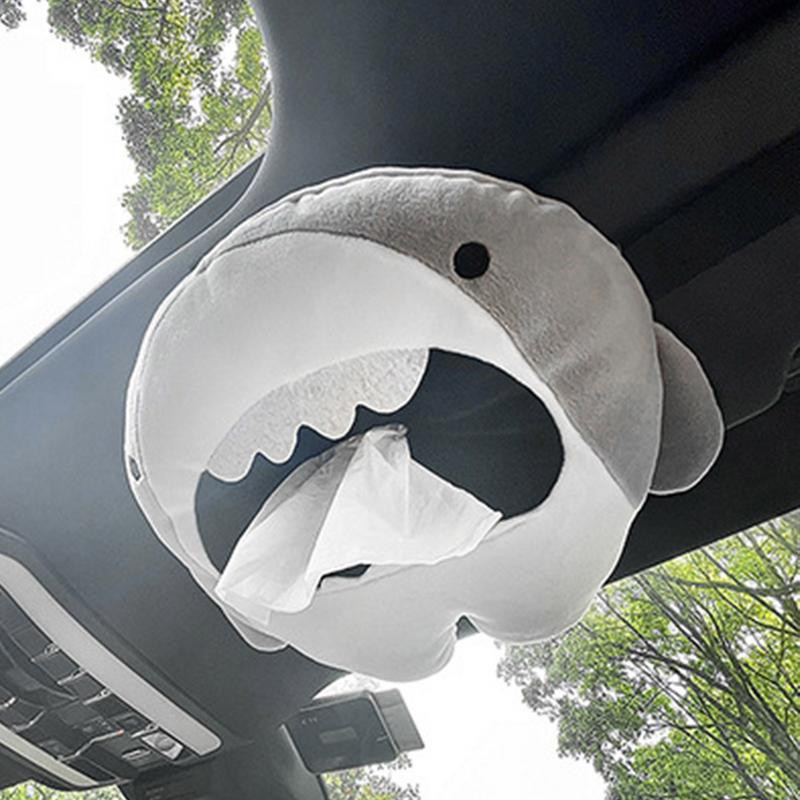 Cartoon Shark autorätikuhoidja tagaistmete päikesesirmi salvrätikuhoidja autotarvikute salvrätikute ümbris auto päikesesirmi salvrätikuhoidja jaoks