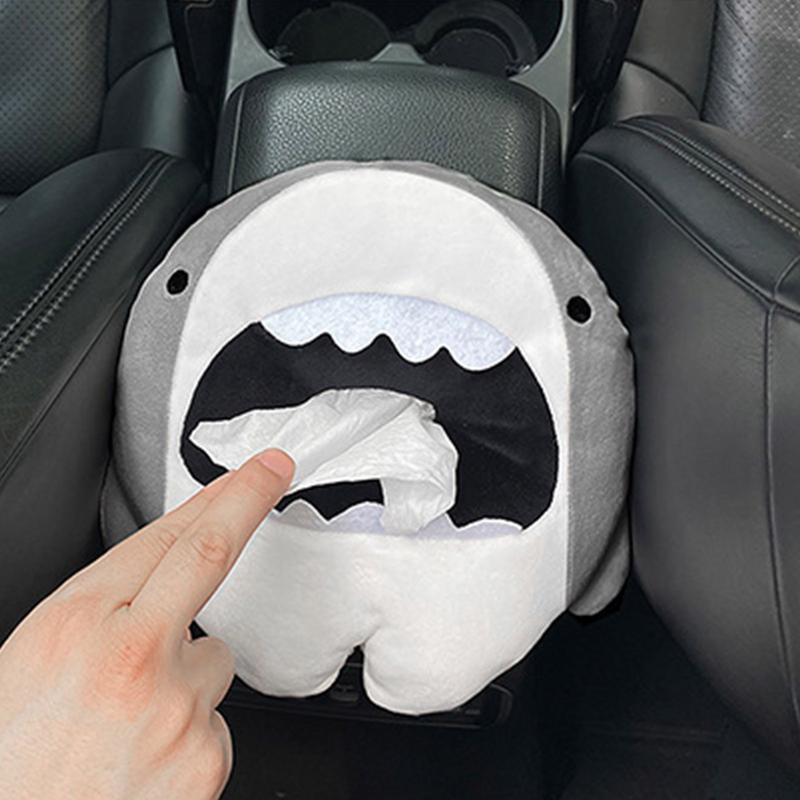 Cartoon Shark autorätikuhoidja tagaistmete päikesesirmi salvrätikuhoidja autotarvikute salvrätikute ümbris auto päikesesirmi salvrätikuhoidja jaoks