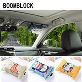 Cartoon Tissue Box pakabinama saugykla, skirta Hyundai I30 Tucson Solaris Creta IX25 Skoda Rapid Octavia A7 A5 2 Fabia Kodiaq karoq