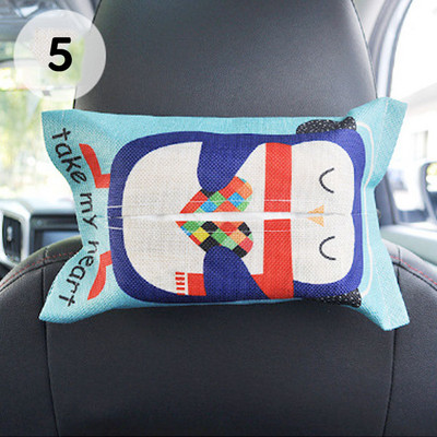Cartoon Tissue Box pakabinama saugykla, skirta Hyundai I30 Tucson Solaris Creta IX25 Skoda Rapid Octavia A7 A5 2 Fabia Kodiaq karoq