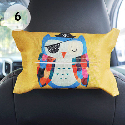 Cartoon Tissue Box pakabinama saugykla, skirta Hyundai I30 Tucson Solaris Creta IX25 Skoda Rapid Octavia A7 A5 2 Fabia Kodiaq karoq